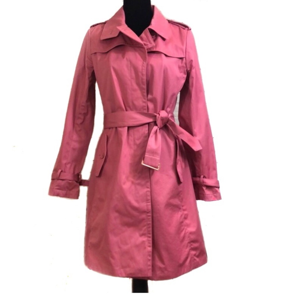 TALBOTS ' Dusty Rose All Weather Rain Belted Trenchcoat